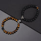 2PCS/Set Beads Couple Bracelets Natural Stone Distance Heart Magnet Bracelet For Lovers  Fashion Lovers Jewelry Gift - Lovaki