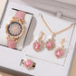 Watches Sets Gifts for Women Crystal Bling Wristwatch Jewelry Kit Gift for Mom Wife Girlfriend - Lovaki