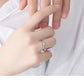 New Couple Engagement Rings 925 Sterling Silver Lovers Ring Jewelry for Propose Girlfriend Valentines Day Christmas Gifts - Lovaki