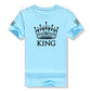 Matching Shirts for Couples Set for Him and Her King Queen T-Shirts Boyfriends Girlfriends Clothes Short Sleeve Graphic Tee Tops - Lovaki