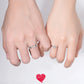 New Couple Engagement Rings 925 Sterling Silver Lovers Ring Jewelry for Propose Girlfriend Valentines Day Christmas Gifts - Lovaki