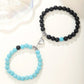 2PCS/Set Beads Couple Bracelets Natural Stone Distance Heart Magnet Bracelet For Lovers  Fashion Lovers Jewelry Gift - Lovaki