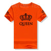 Matching Shirts for Couples Set for Him and Her King Queen T-Shirts Boyfriends Girlfriends Clothes Short Sleeve Graphic Tee Tops - Lovaki